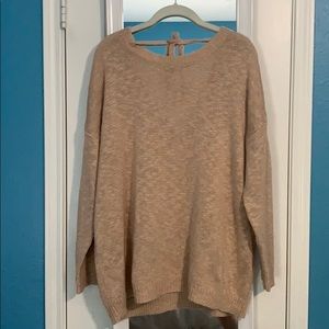 Mod Cloth Pale Pink Sweater with Detailed Backing